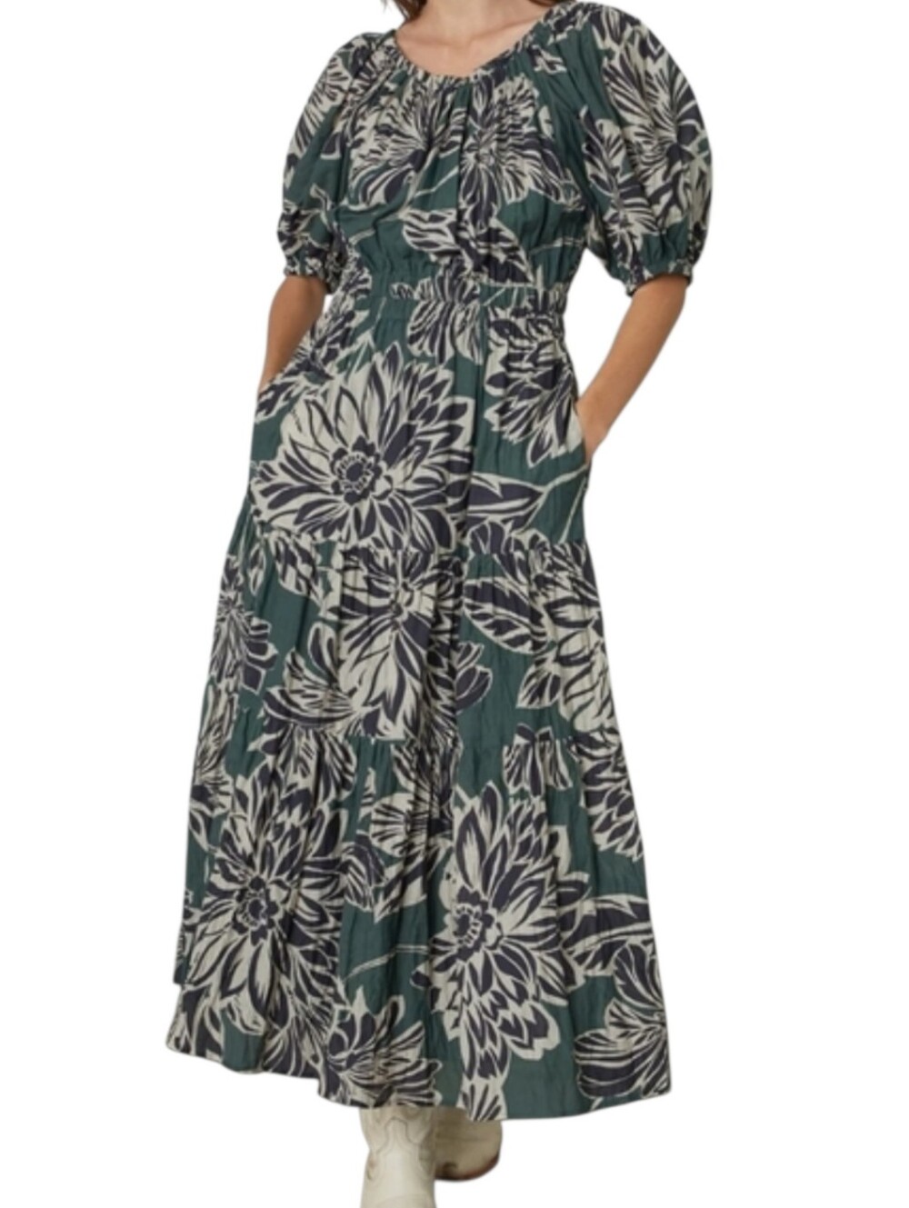 Velvet by Graham & Spencer Raya Printed Silk Cotton Maxi Dress XSmall